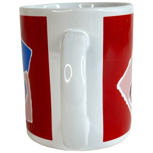 Vintage Valentine Day Heart Mug Red Pink Blue 10 Ounce Coffee Cup Tea Ceramic - Picture 4 of 7